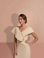 A-Line/Princess Short Sleeves V Neck Mother Of The Bride Dresses by Dreamylily