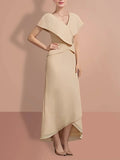 A-Line/Princess Short Sleeves V Neck Mother Of The Bride Dresses by Dreamylily
