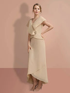 A-Line/Princess Short Sleeves V Neck Mother Of The Bride Dresses by Dreamylily