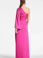 Sheath/Column One Shoulder Floor-Length Mother of the Bride Dresses by Dreamylily