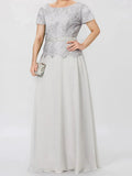 A-Line/Princess Short Sleeves Mother of the Bride Dresses with Applique & Sequins by Dreamylily
