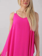 V-Neck Sleeveless Ankle-Length Mother of the Bride Dresses with Diamanté by Dreamylily