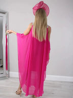 V-Neck Sleeveless Ankle-Length Mother of the Bride Dresses with Diamanté by Dreamylily
