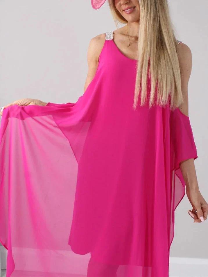 V-Neck Sleeveless Ankle-Length Mother of the Bride Dresses with Diamanté by Dreamylily