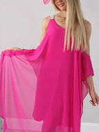 V-Neck Sleeveless Ankle-Length Mother of the Bride Dresses with Diamanté by Dreamylily