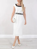 A-Line/Princess Round Neck Tea-Length Mother of the Bride Dresses by Dreamylily