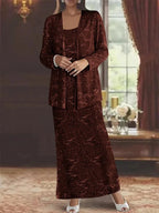 Chiffon Mother of the Bride Dresses with Sequins & Jacket by Dreamylily
