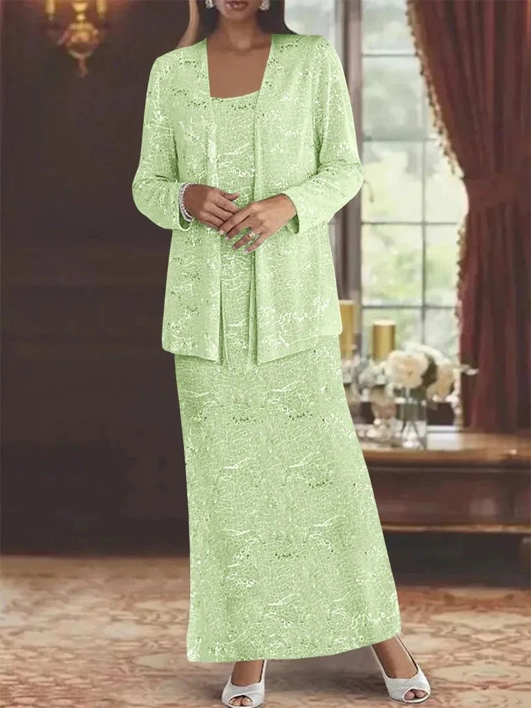 Chiffon Mother of the Bride Dresses with Sequins & Jacket by Dreamylily
