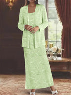 Chiffon Mother of the Bride Dresses with Sequins & Jacket by Dreamylily