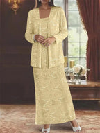 Chiffon Mother of the Bride Dresses with Sequins & Jacket by Dreamylily
