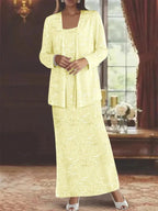 Chiffon Mother of the Bride Dresses with Sequins & Jacket by Dreamylily