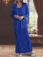 Chiffon Mother of the Bride Dresses with Sequins & Jacket by Dreamylily