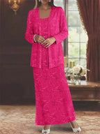 Chiffon Mother of the Bride Dresses with Sequins & Jacket by Dreamylily