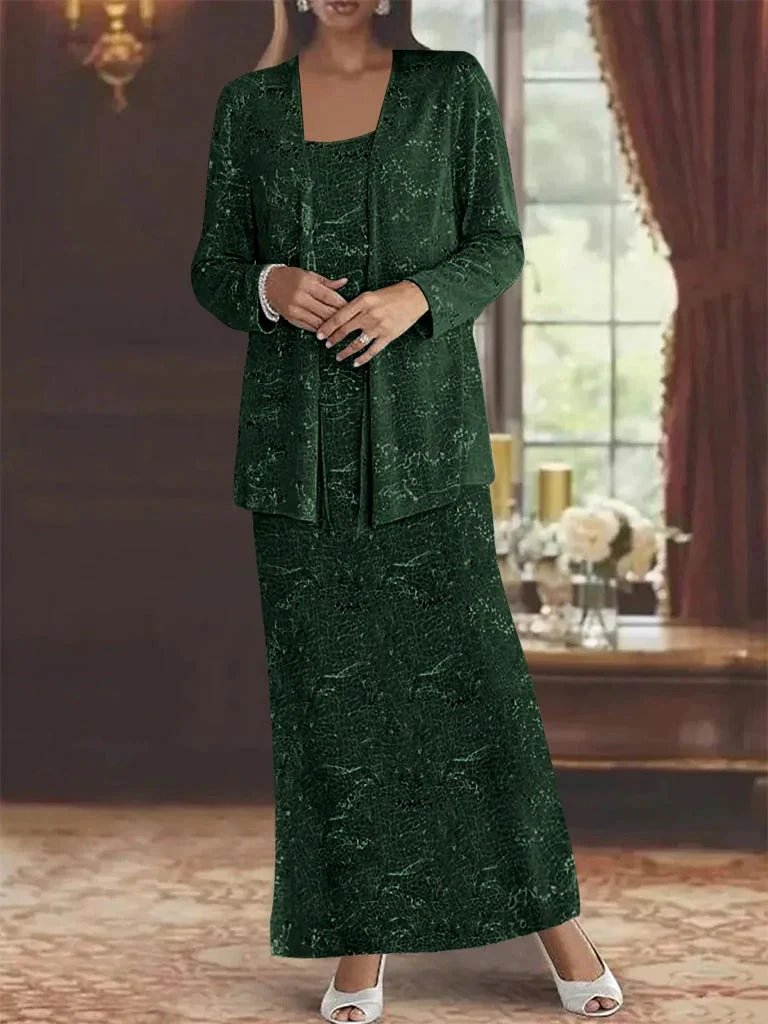 Chiffon Mother of the Bride Dresses with Sequins & Jacket by Dreamylily