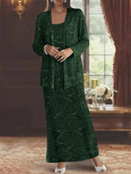 Chiffon Mother of the Bride Dresses with Sequins & Jacket by Dreamylily