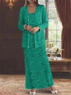 Chiffon Mother of the Bride Dresses with Sequins & Jacket by Dreamylily