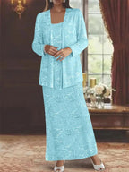 Chiffon Mother of the Bride Dresses with Sequins & Jacket by Dreamylily
