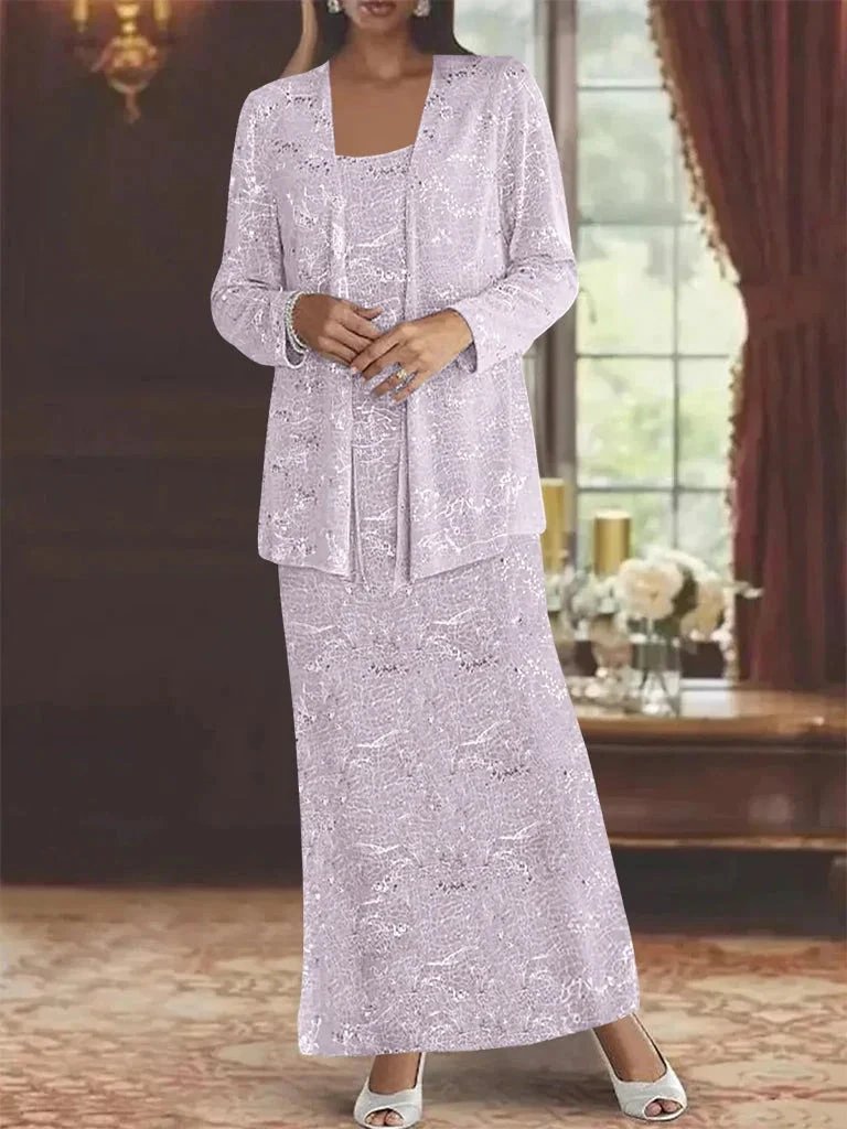 Chiffon Mother of the Bride Dresses with Sequins & Jacket by Dreamylily