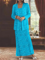 Chiffon Mother of the Bride Dresses with Sequins & Jacket by Dreamylily