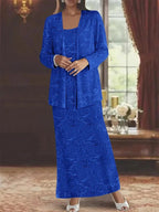 Chiffon Mother of the Bride Dresses with Sequins & Jacket by Dreamylily