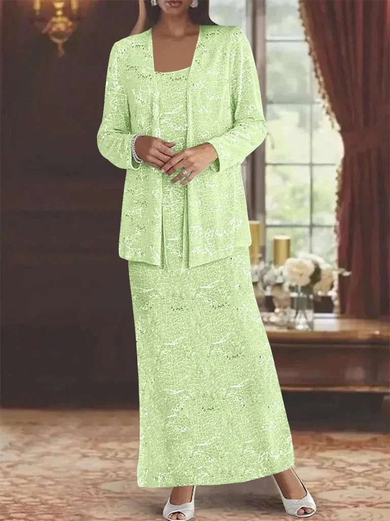 Chiffon Mother of the Bride Dresses with Sequins & Jacket by Dreamylily