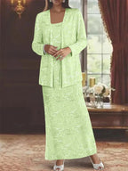 Chiffon Mother of the Bride Dresses with Sequins & Jacket by Dreamylily