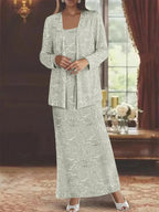 Chiffon Mother of the Bride Dresses with Sequins & Jacket by Dreamylily