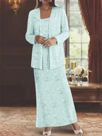 Chiffon Mother of the Bride Dresses with Sequins & Jacket by Dreamylily