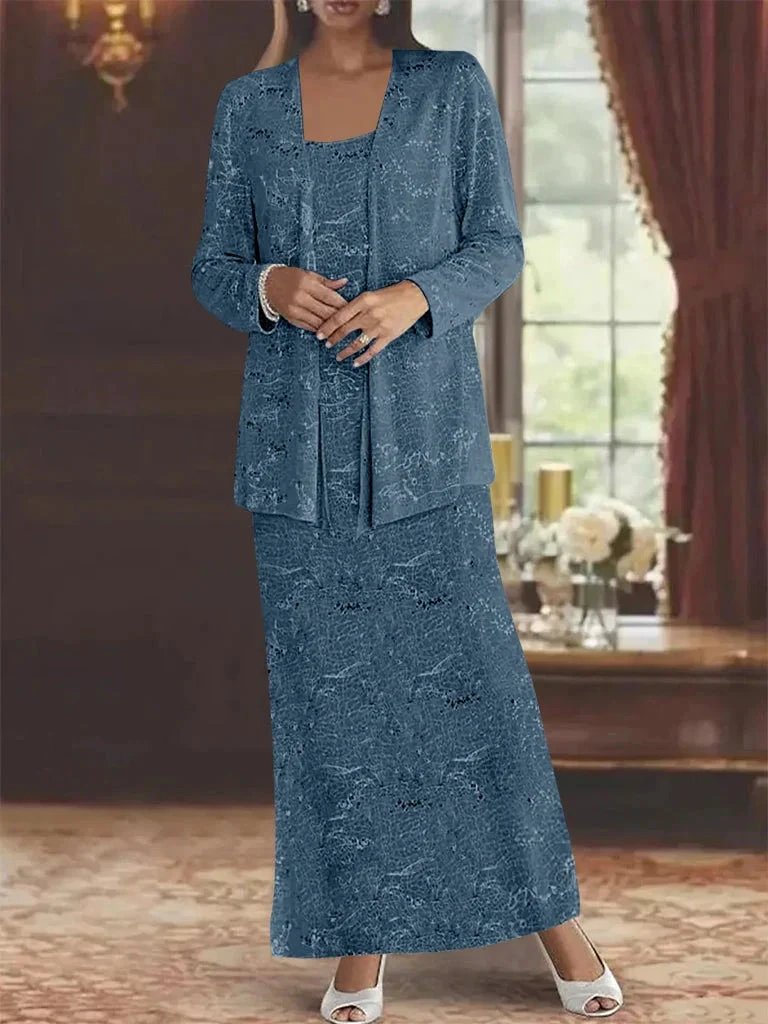 Chiffon Mother of the Bride Dresses with Sequins & Jacket by Dreamylily