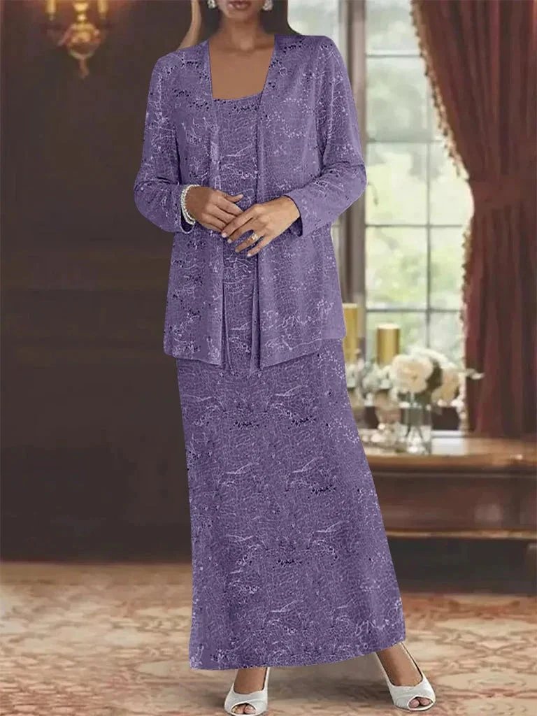 Chiffon Mother of the Bride Dresses with Sequins & Jacket by Dreamylily