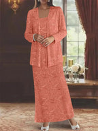 Chiffon Mother of the Bride Dresses with Sequins & Jacket by Dreamylily
