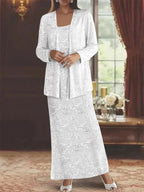 Chiffon Mother of the Bride Dresses with Sequins & Jacket by Dreamylily
