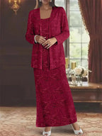 Chiffon Mother of the Bride Dresses with Sequins & Jacket by Dreamylily