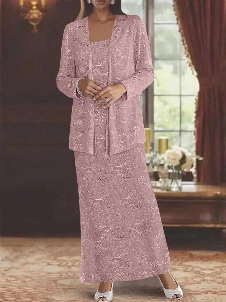 Chiffon Mother of the Bride Dresses with Sequins & Jacket by Dreamylily