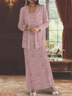 Chiffon Mother of the Bride Dresses with Sequins & Jacket by Dreamylily