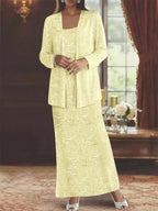 Chiffon Mother of the Bride Dresses with Sequins & Jacket by Dreamylily