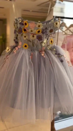 Pretty Tulle Appliques A Line Homecoming Dress Blue Short Birthday Party Dress Y8513 by simplepromdress