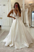 Cheap V-neck Lace Wedding Dresses Online, Cheap Unique Bridal Dresses,MW495 by Musebridals