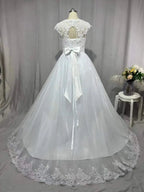 MYYBLE Real Photo Backless Cap Sleeves Bohemian Modern Wedding Dresses 2022 Plus Size Custom Made Vestido De Noiva Wedding Dress by payinti
