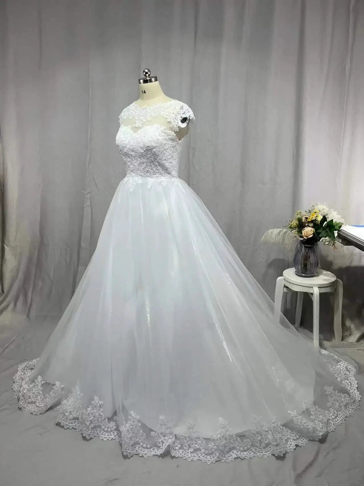 MYYBLE Real Photo Backless Cap Sleeves Bohemian Modern Wedding Dresses 2022 Plus Size Custom Made Vestido De Noiva Wedding Dress by payinti