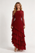 Elegant Sequins Chiffon Multi-Layered Prom Dress Formal Party Evening Dress Y7736 by simplepromdress