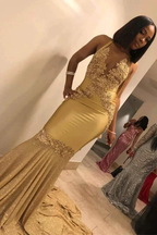 Super Shiny Halter Sleeveless Mermaid Long Evening Dress with Sweep Train Y472 by simplepromdress