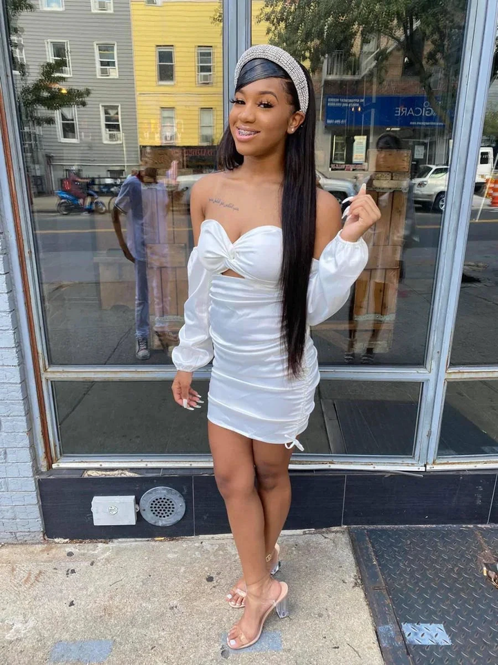 Sexy White Homecoming Dress with Long Sleeves White Party Dress Y2157 by simplepromdress