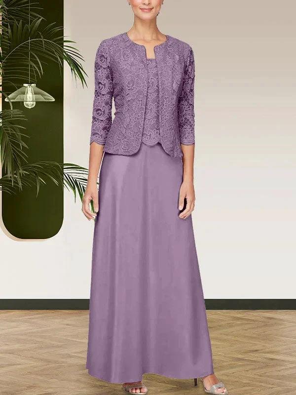 Glitter Lace & Satin Skirt Jacket Dress with Open Jacket by Dreamylily