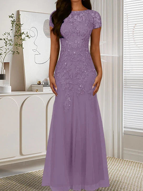 Dark Navy Mermaid Scoop Sequins Tulle Dress by Dreamylily