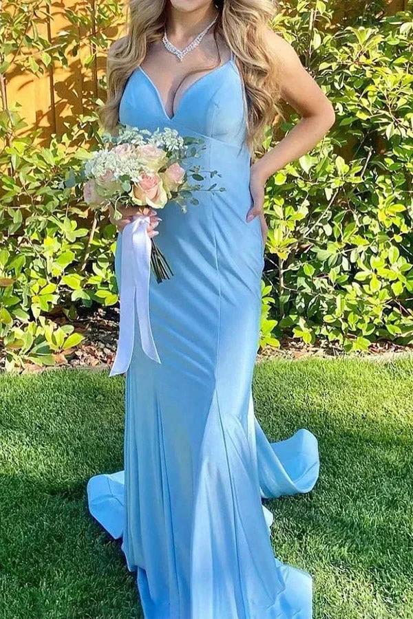 Mermaid Tight Orange Long Prom Dress Formal Gown PSK541 by pgmdress