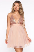 Deep V Neck Homecoming Dress SYH52 by vivymakudress