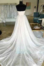 Minimalist Tulle Bridal Dresses Sweetheart Neck Wedding Dresses WD700 by pgmdress