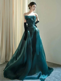 Stunning Strapless A-line Evening Dress Pageant Dress Y6876 by simplepromdress