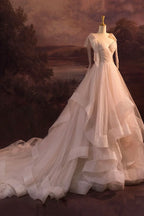 Light Pink Tulle Sequins tiered Prom Dress Evening Dress Y8389 by simplepromdress